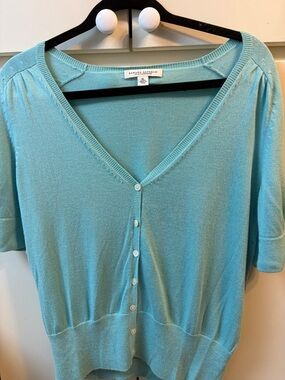 Banana Republic Silk-Cashmere Sweater in Light Teal